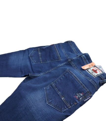 Men's Slim Mid-Rise Blue Jeans Back