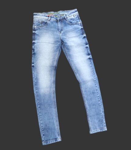 Men Slim Fit Mid Rise Light Blue Jeans